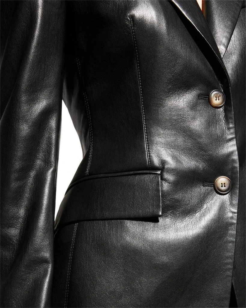 Hathi Single-Breasted Faux Leather Blazer 商品