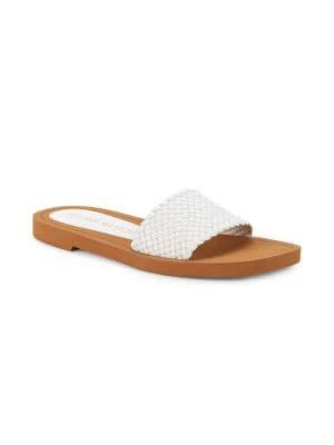 商品Stuart Weitzman|Wova Leather Slides,价格¥632,第2张图片详细描述