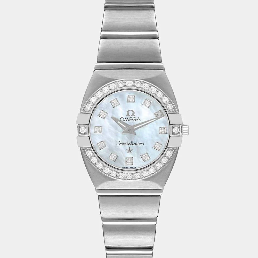商品[二手商品] Omega|Omega MOP Diamonds Stainless Steel Constellation 123.15.24.60.05.001 Women's Wristwatch 24 mm,价格¥26927,第3张图片详细描述