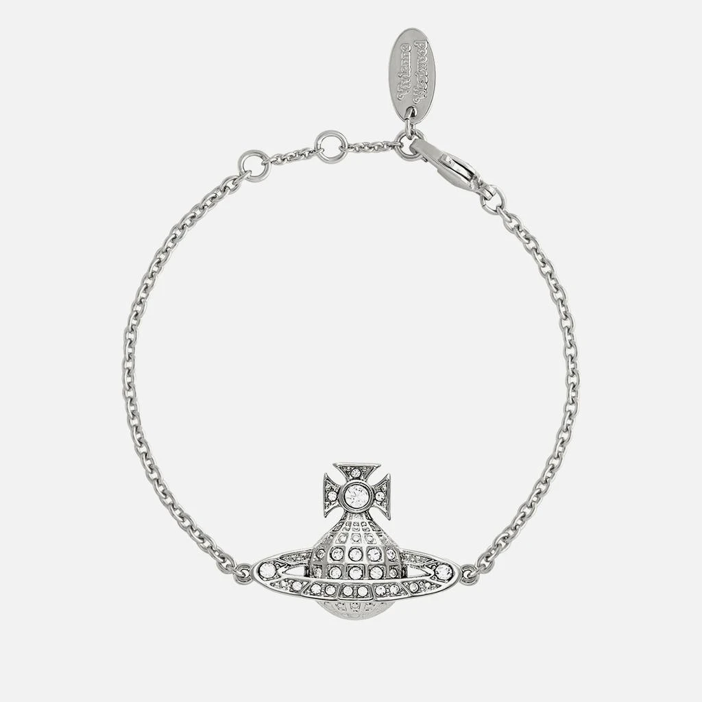 商品Vivienne Westwood|Vivienne Westwood Women's Minnie Bas Relief Bracelet - Platinum/Crystal,价格¥1110,第1张图片