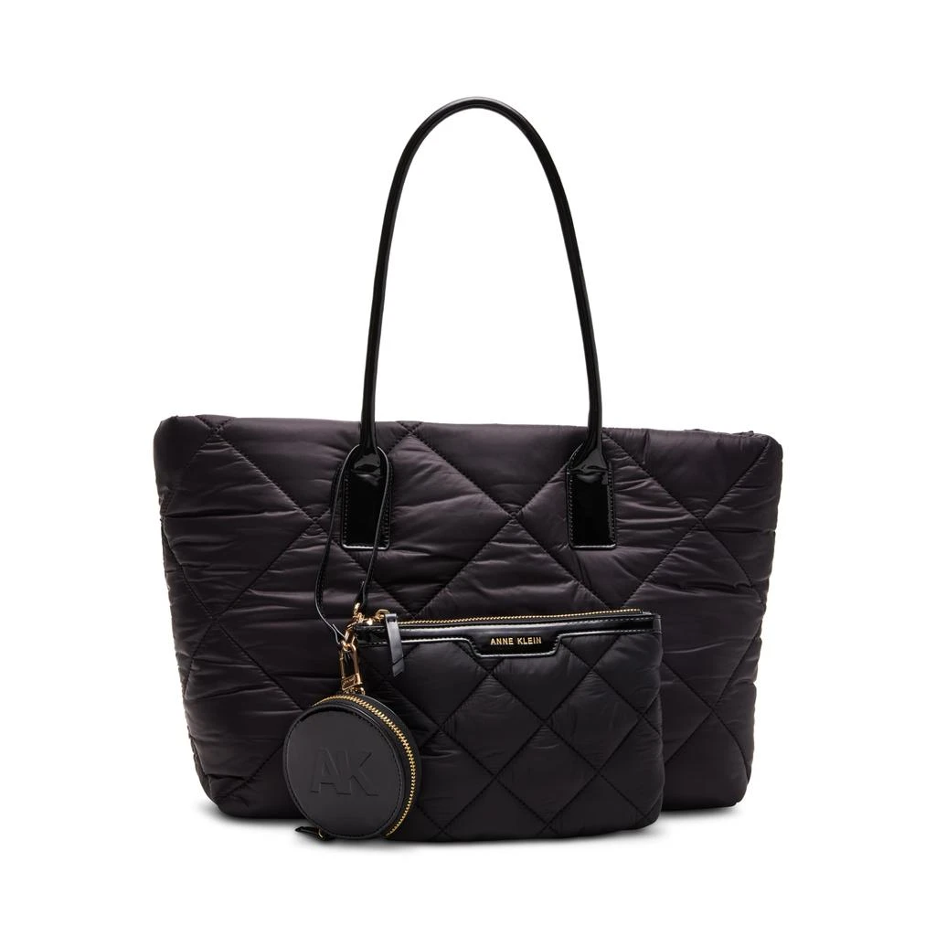 商品Anne Klein|Quilted Nylon Tote With Pouch and Coin Purse,价格¥402,第1张图片