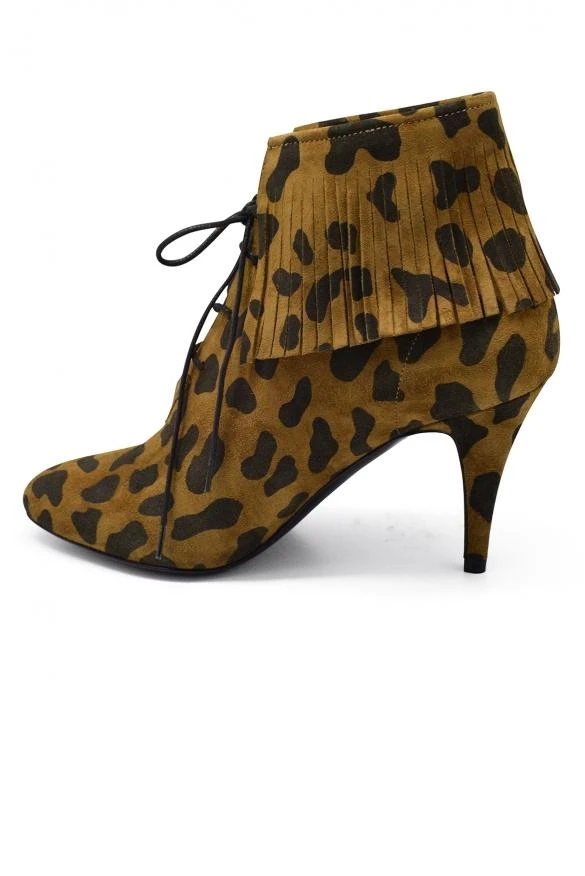 商品Yves Saint Laurent|Luxury shoes for women saint laurent kiki boots in leopard suede,价格¥3531,第4张图片详细描述