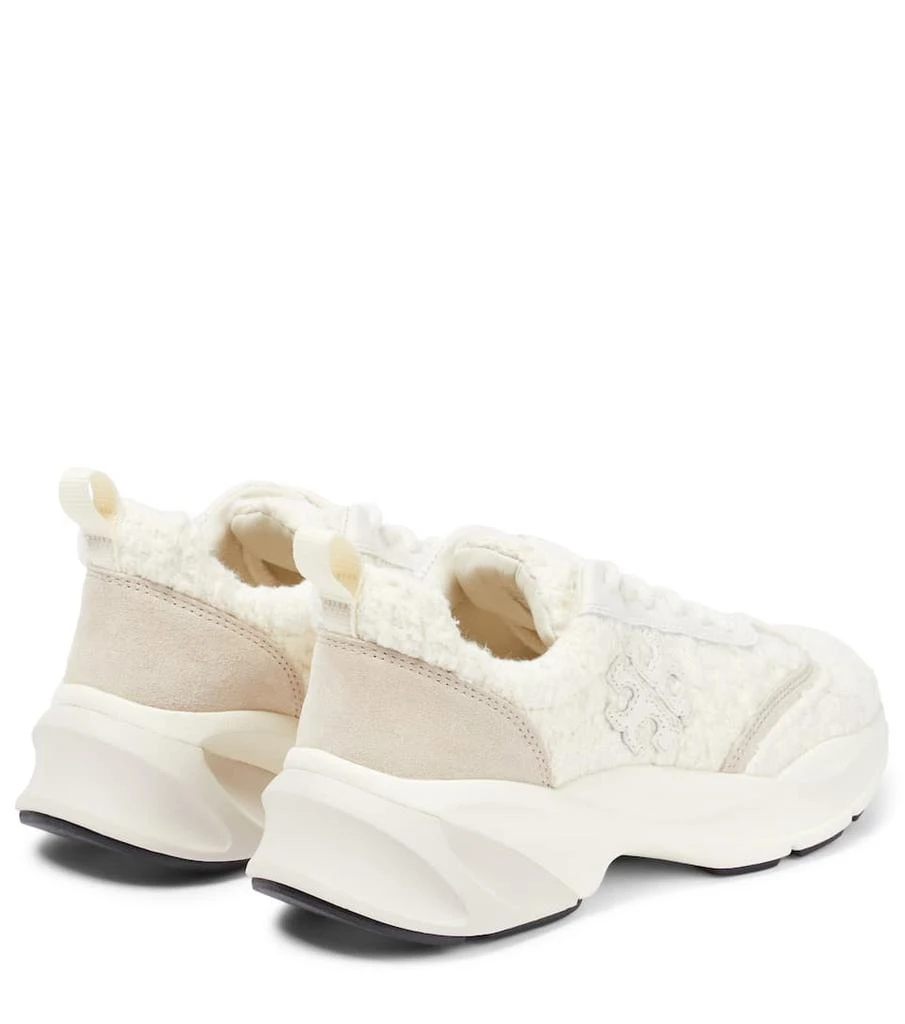 商品Tory Burch|Good Luck suede-trimmed sneakers,价格¥2293,第3张图片详细描述