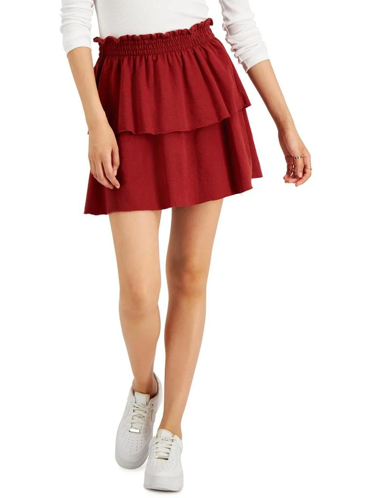 商品Planet Gold|Juniors Womens Smocked Short Mini Skirt,价格¥151,第1张图片