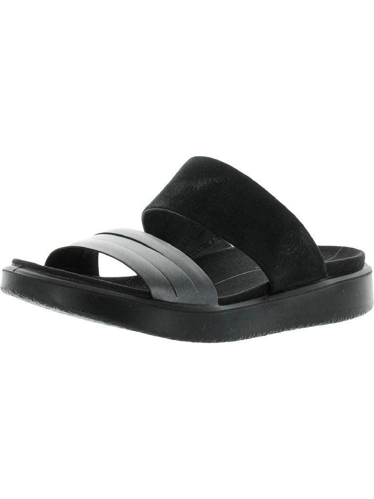 商品ECCO|Womens Leather Metallic Slide Sandals,价格¥444-¥564,第1张图片