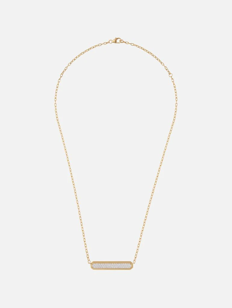 商品Walters Faith|Carrington Two Tone Diamond ID Bar Necklace,价格¥32566,第1张图片