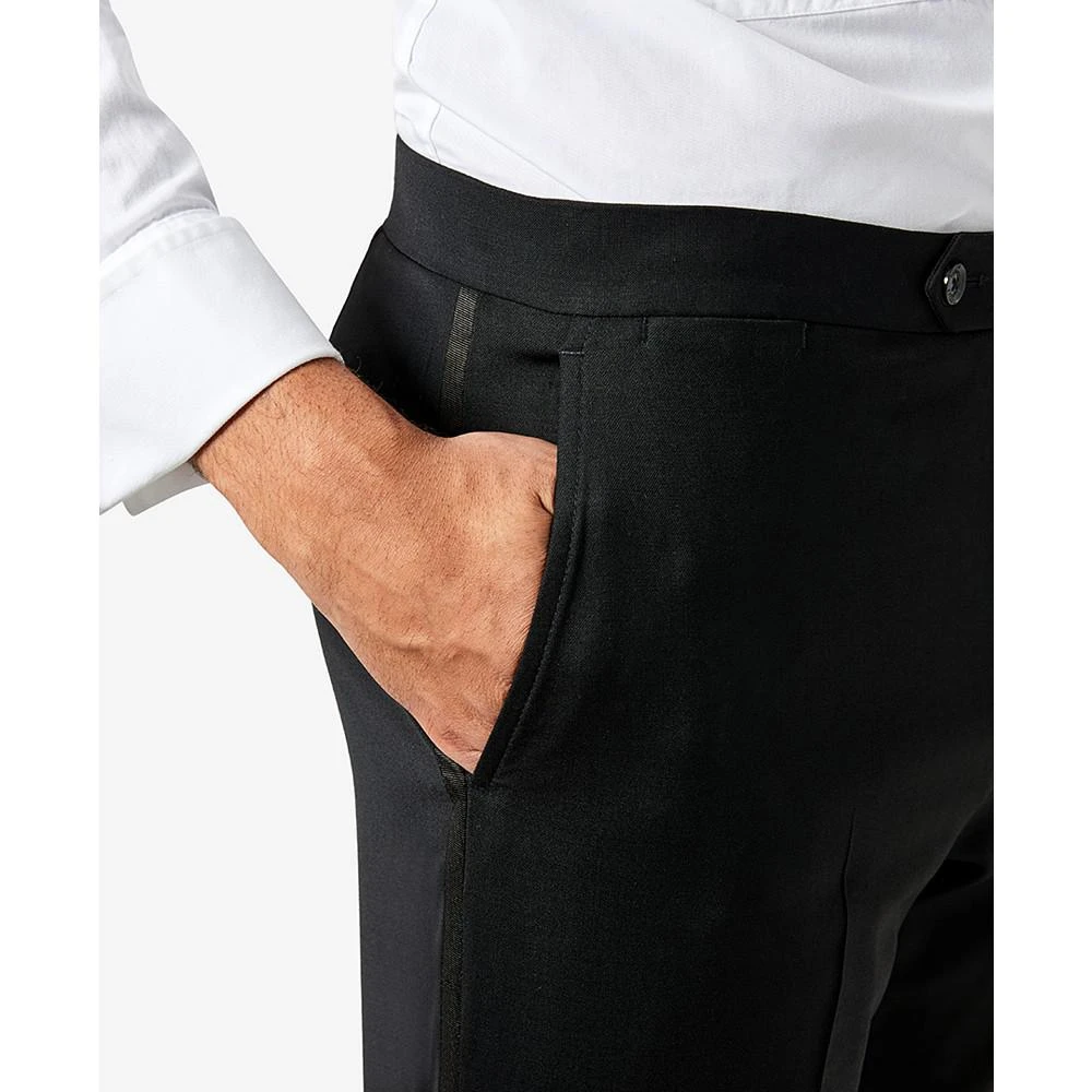 商品Tommy Hilfiger|Men's Modern-Fit Flex Stretch Black Tuxedo Pants,价格¥1396,第4张图片详细描述