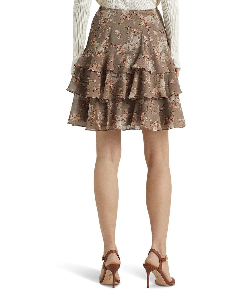 商品Ralph Lauren|Floral Crinkle Georgette Tiered Skirt,价格¥835,第2张图片详细描述