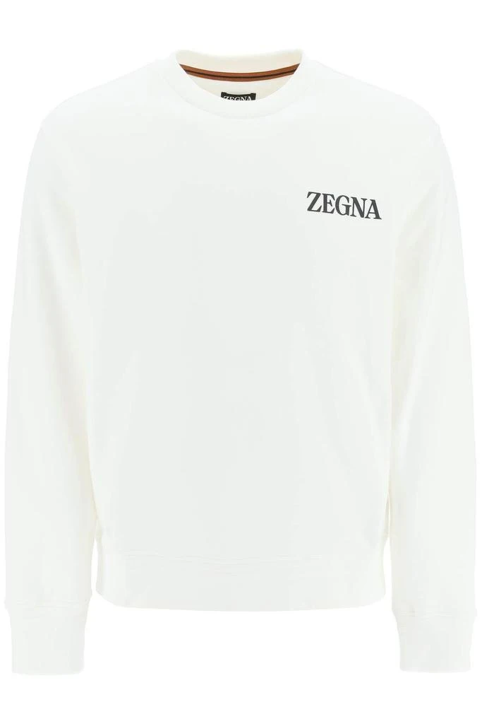 商品Zegna|RUBBERIZED LOGO CREWNECK SWEATSHIRT,价格¥1647,第1张图片