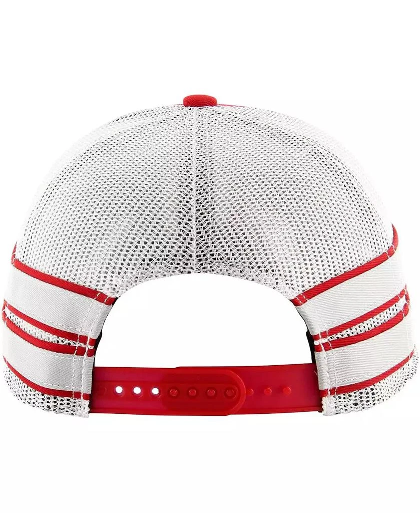 商品47 Brand|Men's Scarlet Distressed Ohio State Buckeyes Straight Eight Adjustable Trucker Hat,价格¥270,第2张图片详细描述