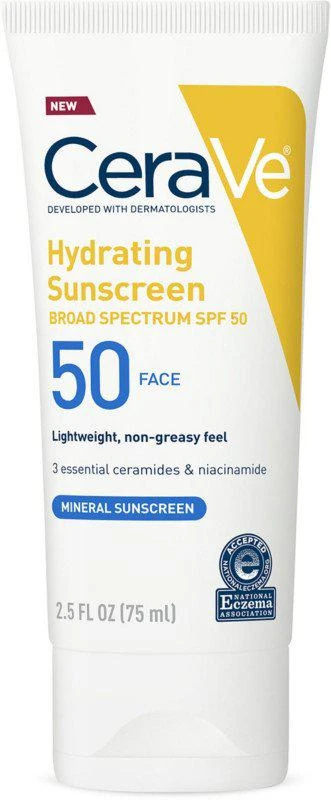 商品CeraVe|Mineral Sunscreen Lotion SPF 50 Face Lotion with Zinc Oxide,价格¥134,第1张图片