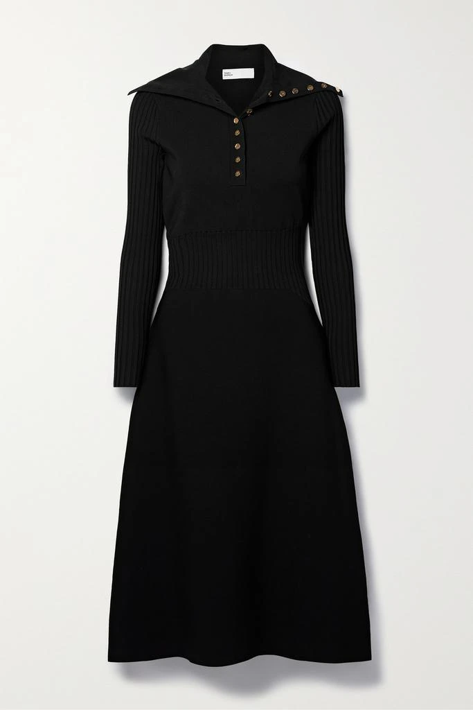 商品Tory Burch|罗纹针织中长连衣裙,价格¥7162,第1张图片