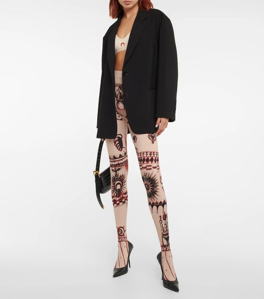 商品MARINE SERRE|Tattoo printed leggings,价格¥1578,第2张图片详细描述