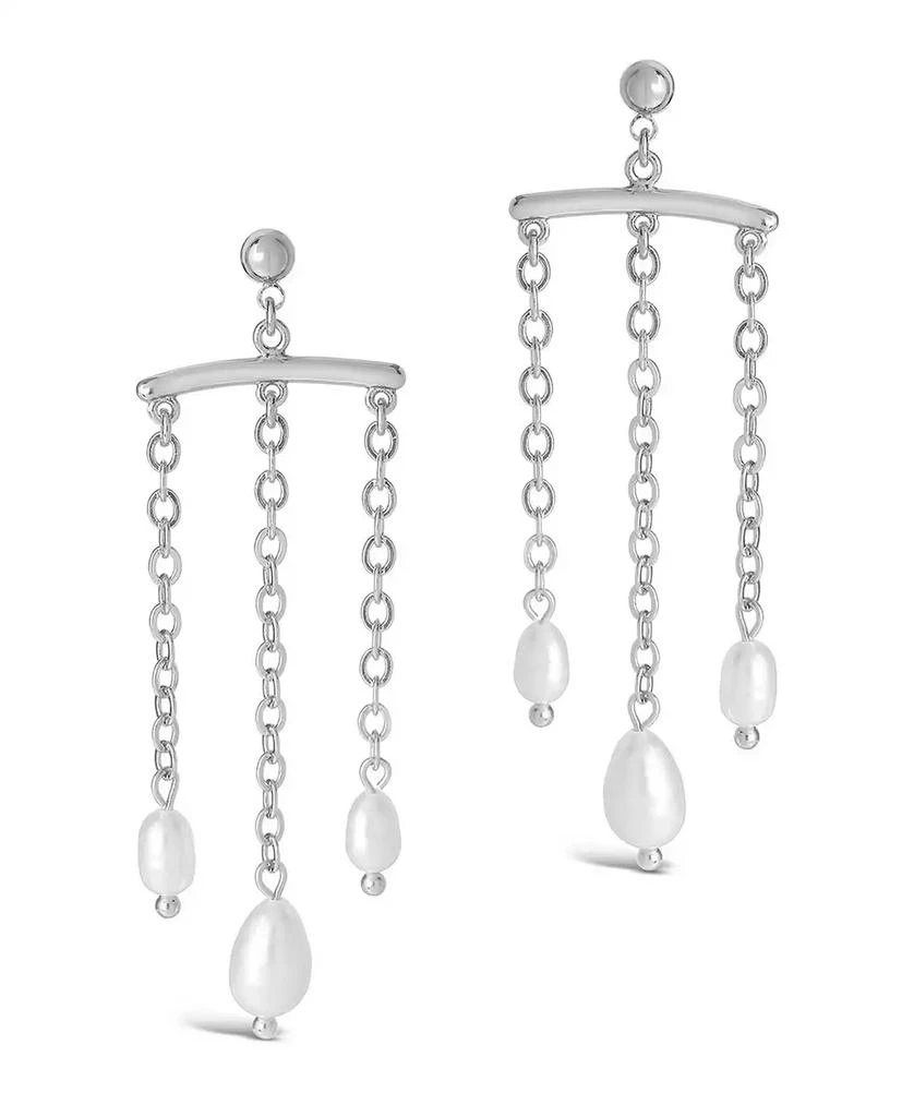 商品Sterling Forever|Women's Chains and Pearls Chandelier Drop Earrings,价格¥707,第1张图片