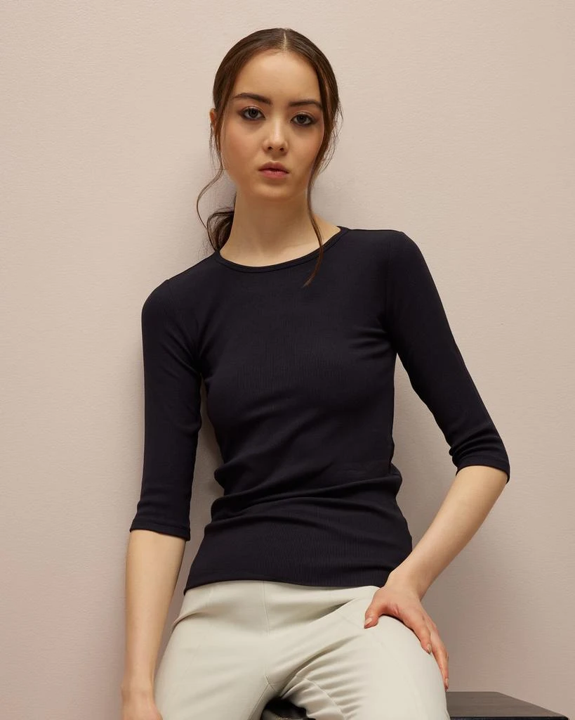 商品Vince|Elbow-Sleeve Crewneck T-Shirt,价格¥849,第2张图片详细描述