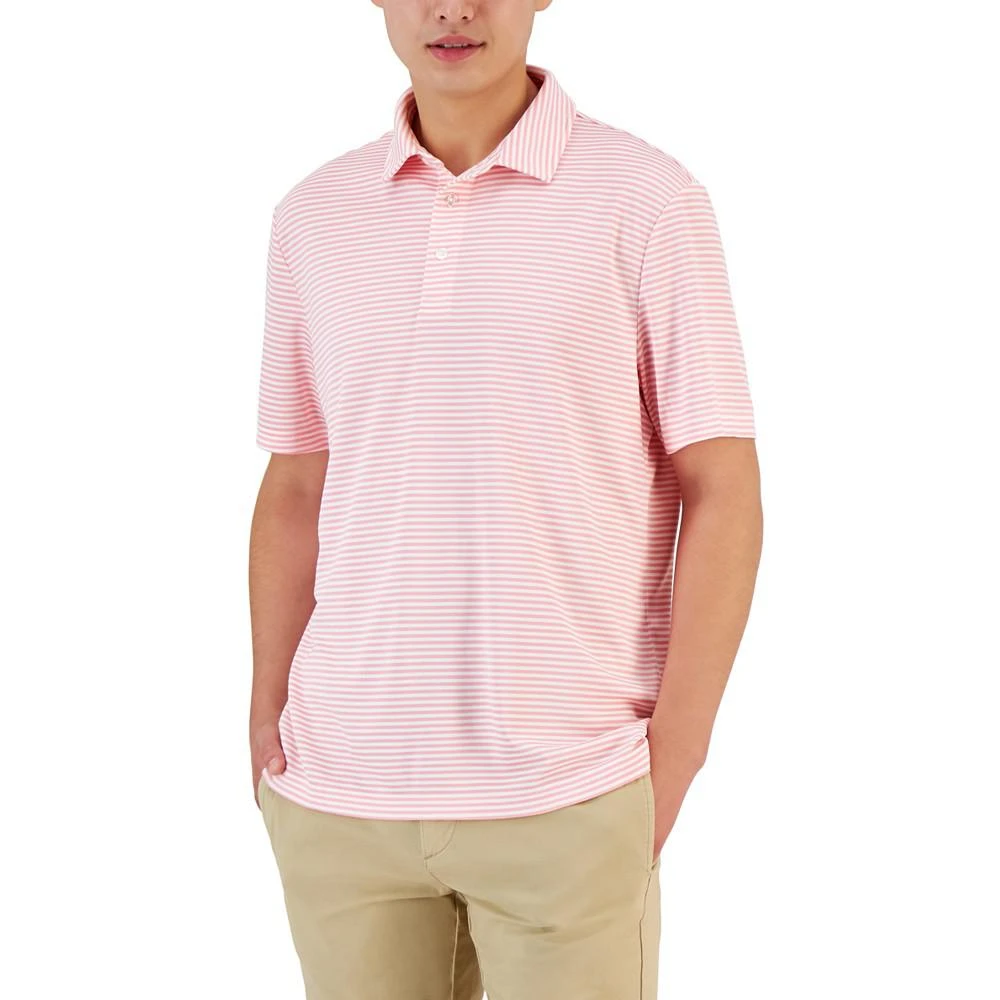 商品Club Room|Men's Mini-Striped Tech Polo, Created for Macy's,价格¥95,第1张图片