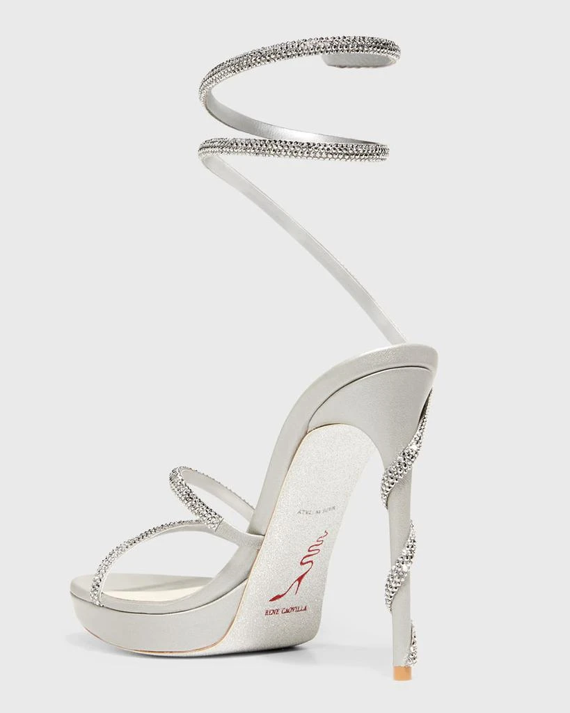 商品Rene Caovilla|Strass Snake-Wrap Platform Sandals,价格¥14440,第4张图片详细描述