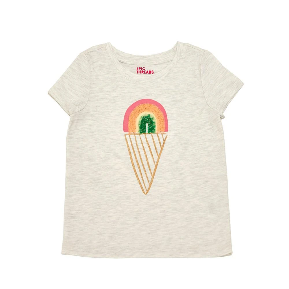 商品Epic Threads|Little Girls Rainbow Ice Cream Graphic T-shirt, Created For Macy's,价格¥42,第1张图片