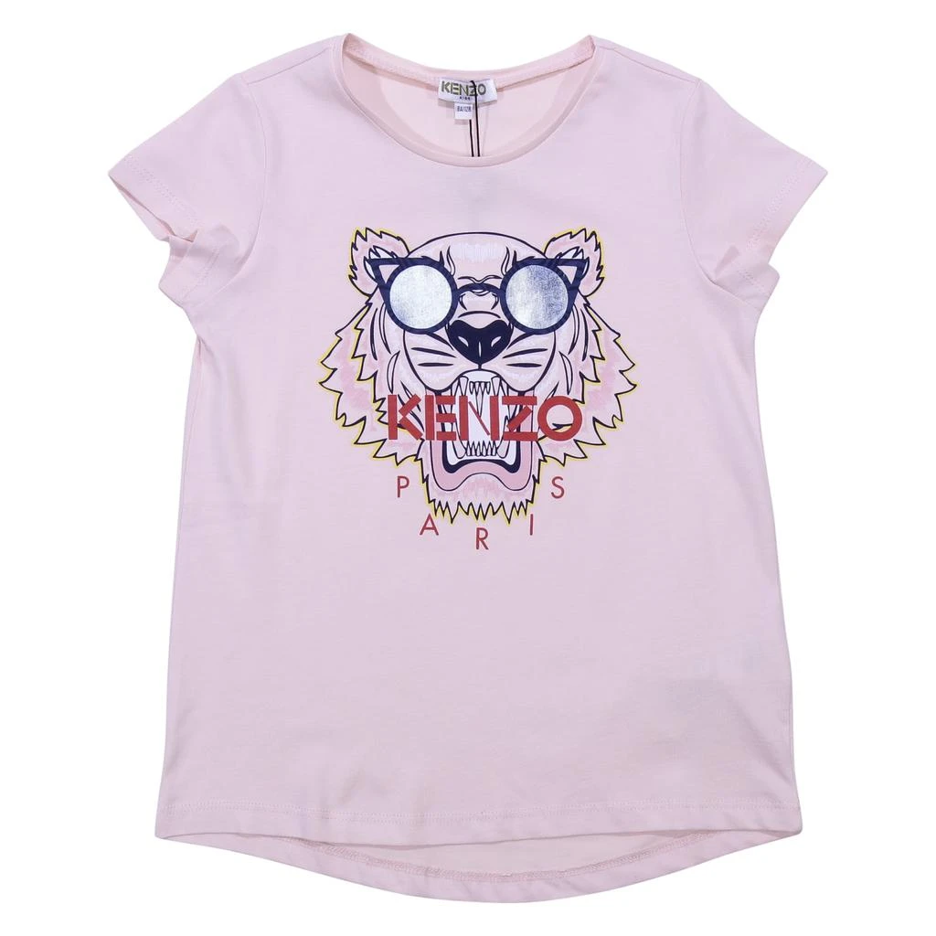 商品Kenzo|Kenzo Kids Kenzo T-shirt Rosa Cipria In Jersey Di Cotone,价格¥647,第1张图片