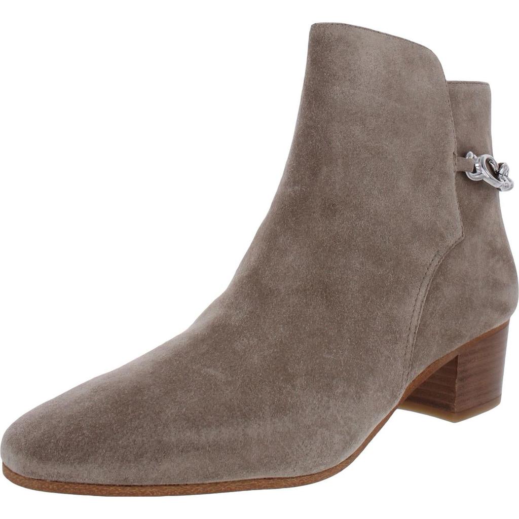 Coach Womens Carissa Suede Round Toe Ankle Boots商品第1张图片规格展示