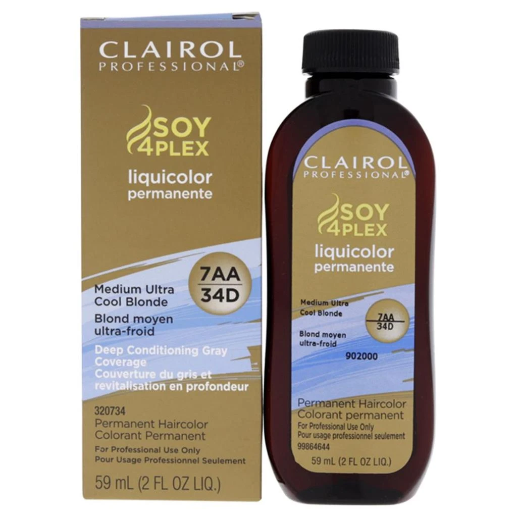 商品Clairol|I0106487 2 oz Professional Liquicolor Permanent Hair Color 34D with Medium Ultra Cool Blonde for Unisex,价格¥133,第1张图片
