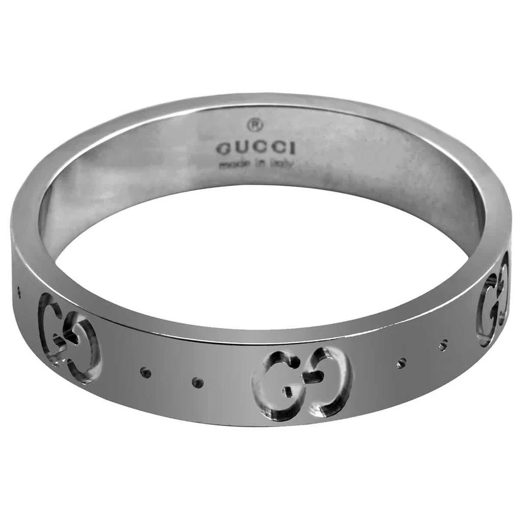 商品Gucci|Icon Ladies 18k White Gold Thin Band Ring,价格¥4318,第3张图片详细描述