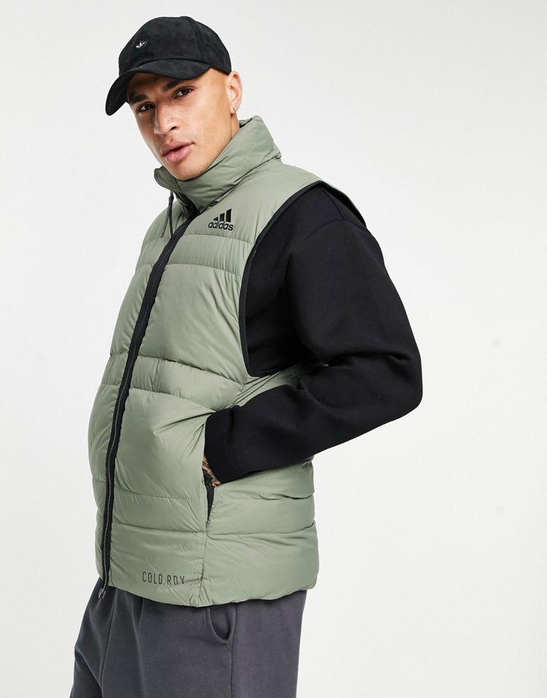 adidas COLD RDY down vest jacket in green商品第3张图片规格展示