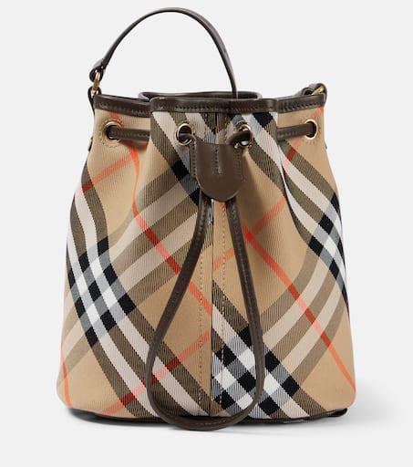 ショルダーバッグ・ポシェット BURBERRY CHECK BUCKET BAG Burberry Drawstring Check Bucket Bag | Neiman Marcus