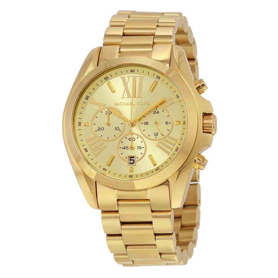 商品Michael Kors|Michael Kors Bradshaw Chronograph Champagne Dial Unisex Watch MK5605,价格¥1027,第1张图片