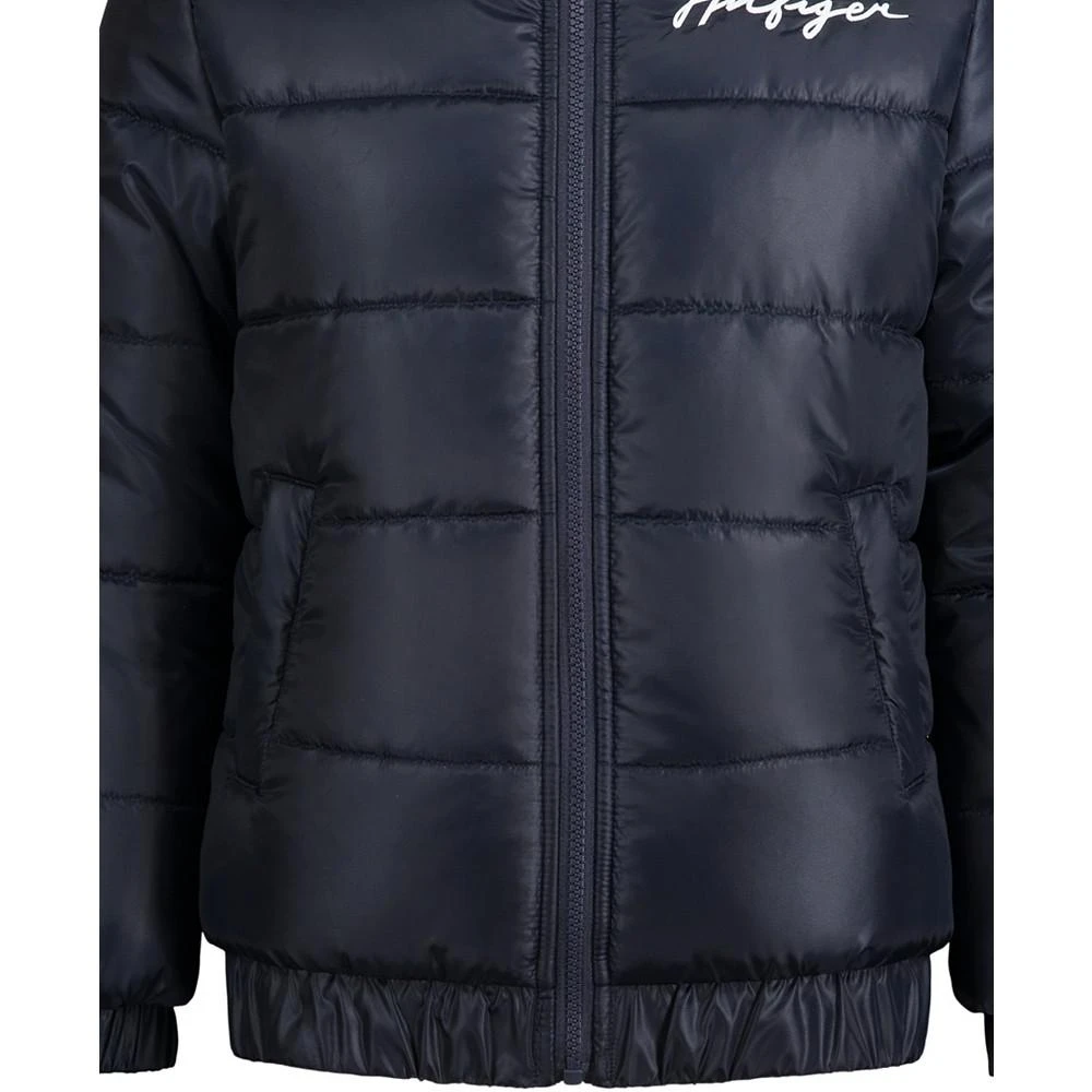 商品Tommy Hilfiger|Toddler Girls Hooded Bomber Quilted Jacket,价格¥164,第3张图片详细描述
