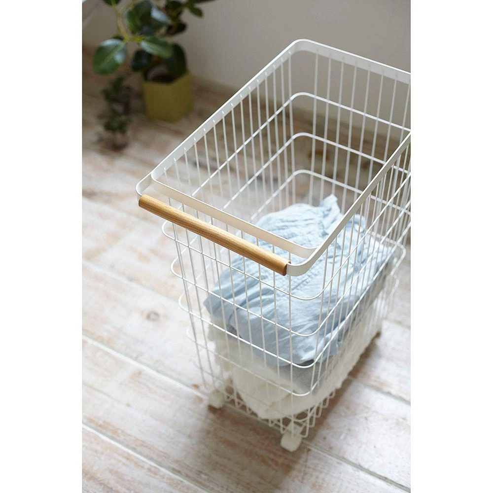 Tosca White Slim Rolling Laundry Basket 商品