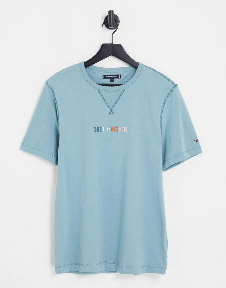 商品Tommy Hilfiger|Tommy Hilfiger cotton multi logo t-shirt in light blue - LBLUE,价格¥286,第1张图片