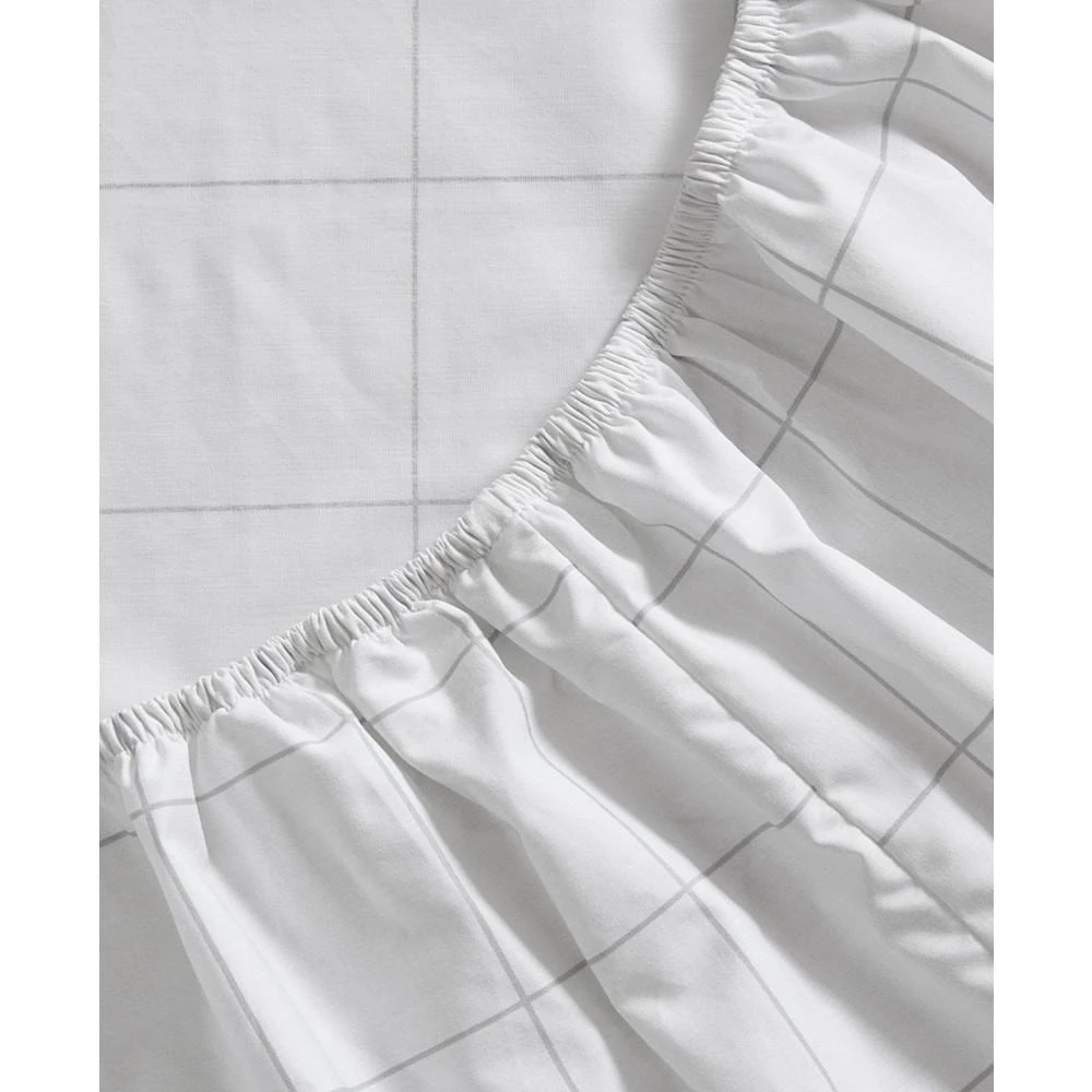 商品Kenneth Cole|Holden Grid Cotton Percale Under 200-Thread Count 4 Piece King Sheet Set,价格¥1113,第3张图片详细描述