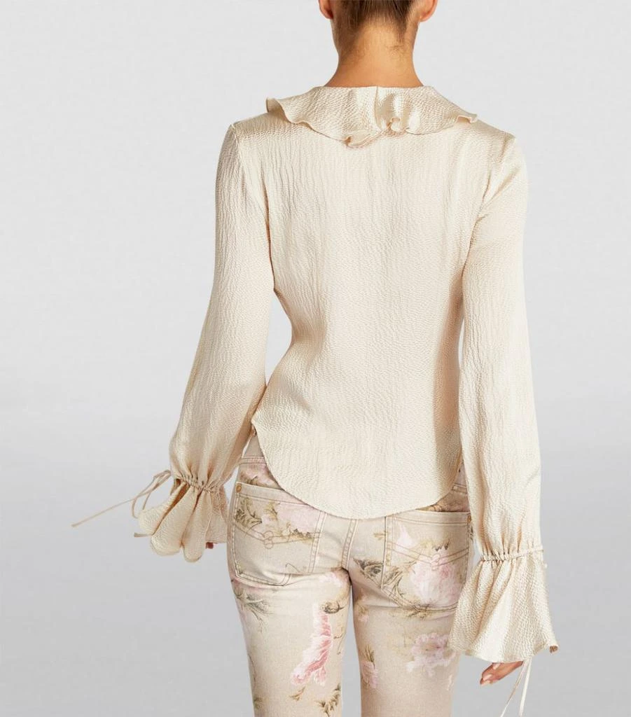 商品BLUMARINE|Silk-Blend Ruffled Blouse,价格¥3802,第4张图片详细描述