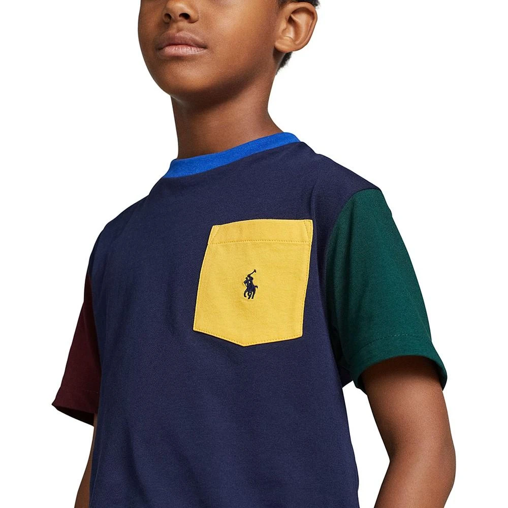 商品Ralph Lauren|Big Boys Color-Blocked Cotton Pocket T-shirt,价格¥120,第3张图片详细描述