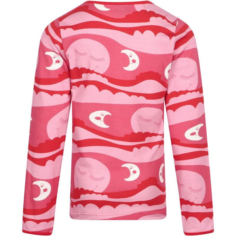 商品Småfolk|Sun and moon print long sleeved t shirt in pink and red,价格¥357,第2张图片详细描述