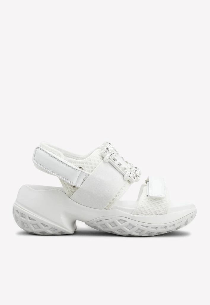 商品Roger Vivier|Vivran Crystal Buckle Embellished Loafers,价格¥6411,第1张图片