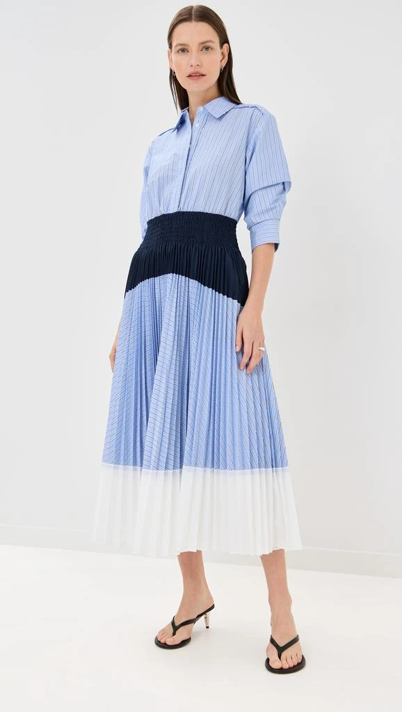 Jenella Pleated Combo Midi Dress 商品