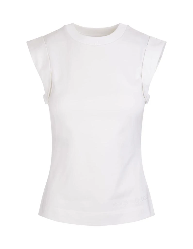 商品Alexander McQueen|Alexander McQueen Optical White Hybrid Top,价格¥2798,第1张图片