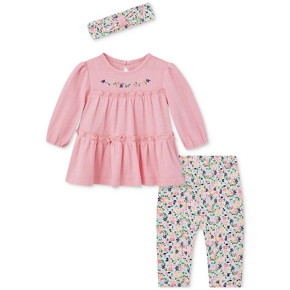商品Little Me|Baby Girls Tunic, Leggings, and Headband, 3 Piece Set,价格¥210,第1张图片