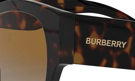 商品Burberry|54mm Check Detail Polarized Gradient Cat Eye Sunglasses,价格¥676,第4张图片详细描述