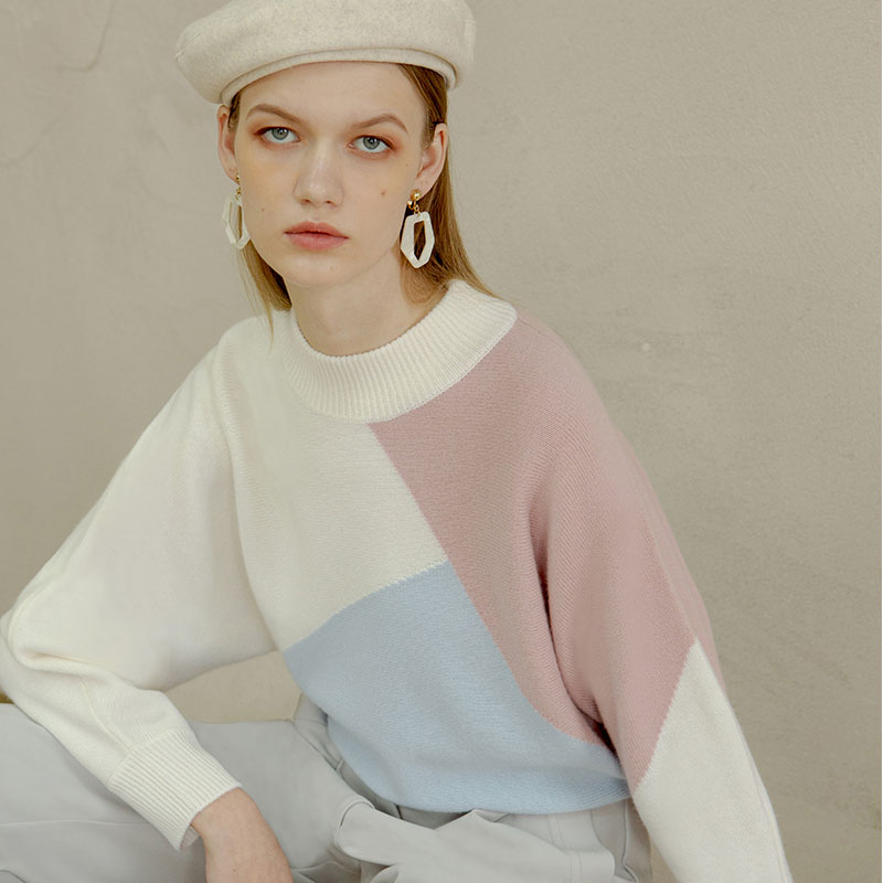 Astrid Wool Sweater - Colorblock | Astrid羊毛毛衣 - 拼色商品第2张图片规格展示