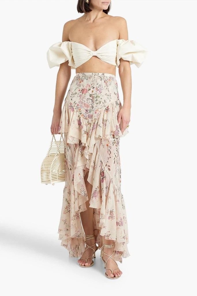 商品Camilla|Embellished ruffled floral-print silk-georgette maxi skirt,价格¥1355,第2张图片详细描述