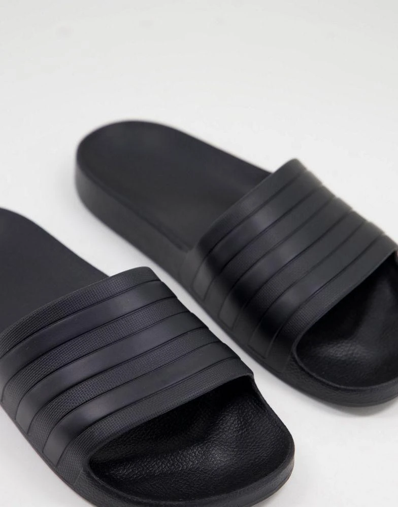 商品Adidas|adidas Swim Adilette black stripe sliders in black,价格¥195,第4张图片详细描述
