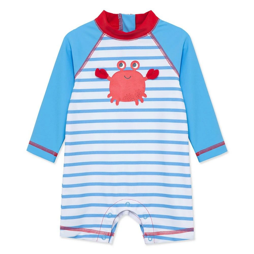 商品Little Me|Baby Boys Crab Long Sleeve Rash Guard Swimsuit,价格¥268,第1张图片