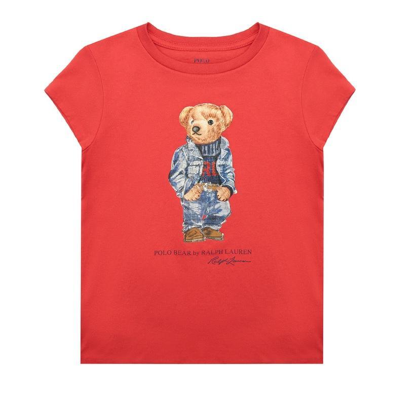 商品Ralph Lauren|Polo Ralph Lauren Kids Red Polo Bear Cotton Jersey T-Shirt, Size 5Y,价格¥265,第1张图片