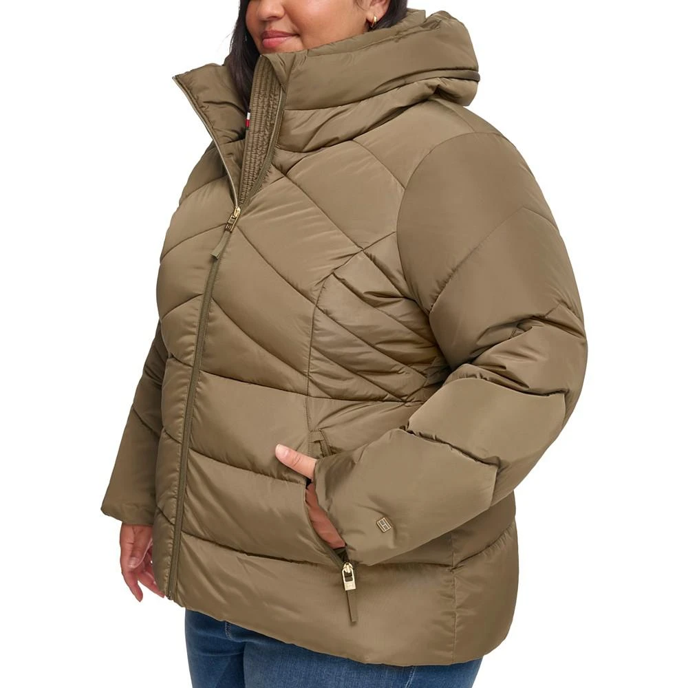 商品Tommy Hilfiger|Women's Plus Size Hooded Puffer Coat,价格¥1212,第3张图片详细描述