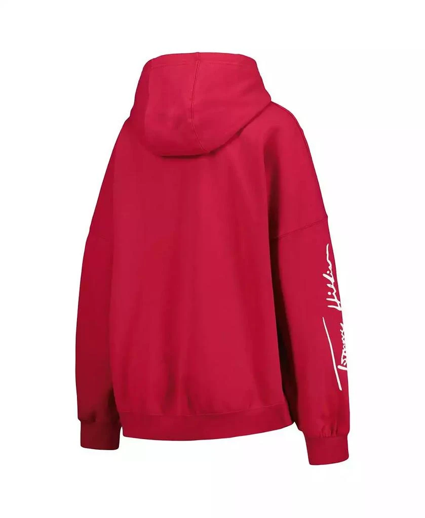 商品Tommy Hilfiger|Women's Cardinal Arizona Cardinals Becca Drop Shoulder Pullover Hoodie,价格¥507,第3张图片详细描述