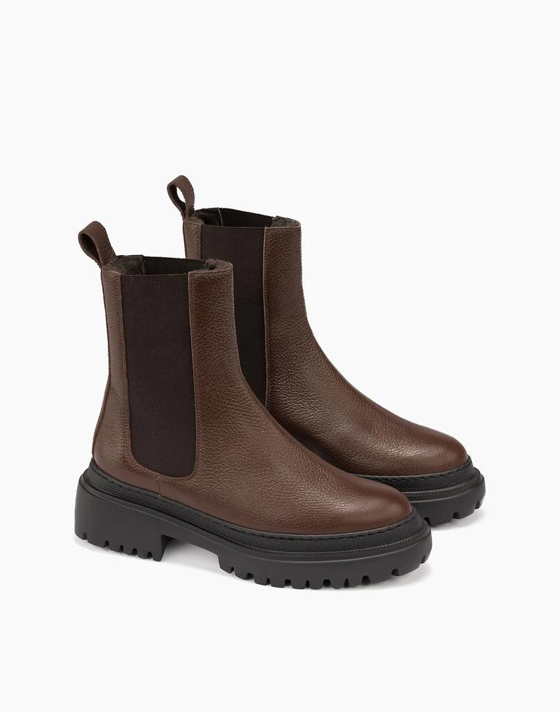 商品Madewell|Maguire Shearling-Lined Leather Cortina Chelsea Boots,价格¥2362,第1张图片