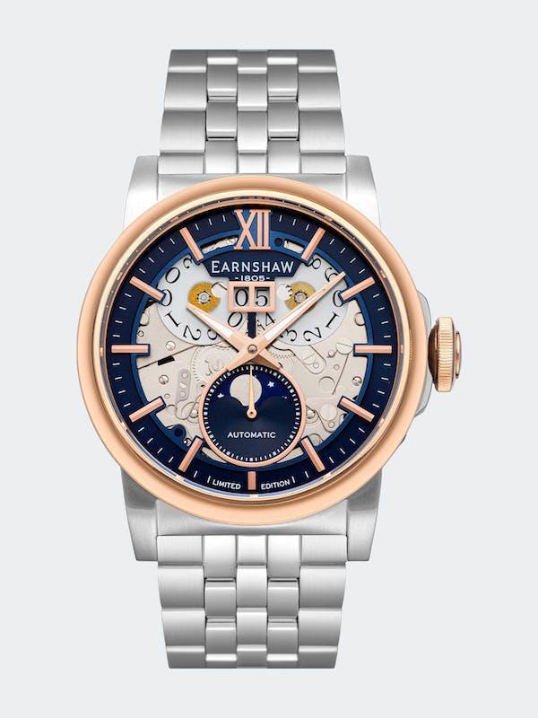 商品Thomas Earnshaw|Hansom Grande Date 24 Hour Automatic Watch Imperial Blue,价格¥1564,第1张图片